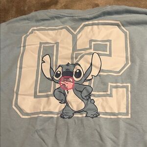 Disney Stitch light blue crew neck sweatshirt EUC worn only a few times size XL